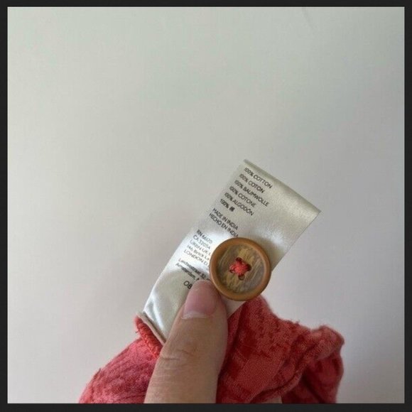 ANTHROPOLOGIE Embroidered Button-Back Tank Top - Picture 4 of 4